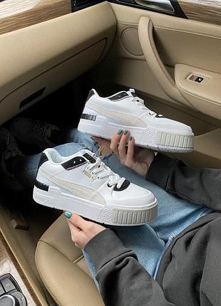 Кеди/кросівки puma cali sport mix white black1 фото