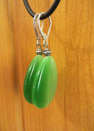 Серьги яркие летние, серебро №2