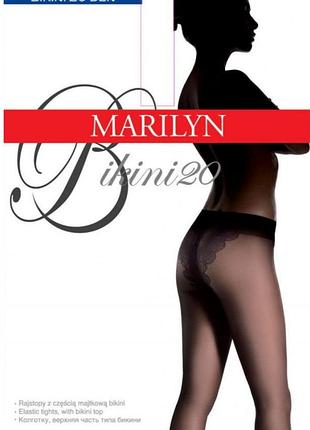 Матові колготки 20ден з мереживними трусиками бікіні marilyn
