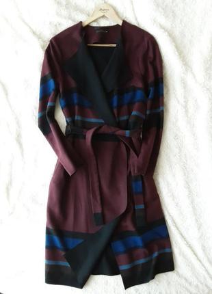 Бордовое пальто с запахом monton