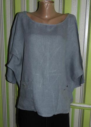 Чудова блузка бохо-стиль -valentyne eu 42 - льон - італія1 фото