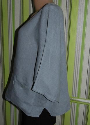 Восхитительная блузка бохо-стиль -valentyne eu 42 - лен - италия2 фото