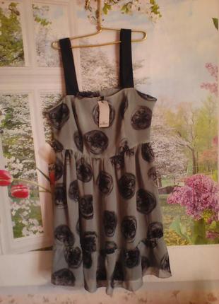 Fearne cotton сарафан  новый с бирками  шифоновый р 16