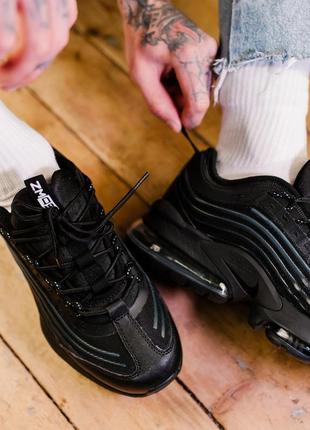 Кроссовки мужские nike air max zm 950 black черные (найк аир макс, кросівки)4 фото