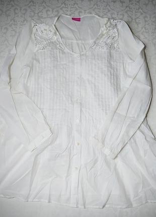 Блуза белая рубашка together размер xxl хлопок1 фото