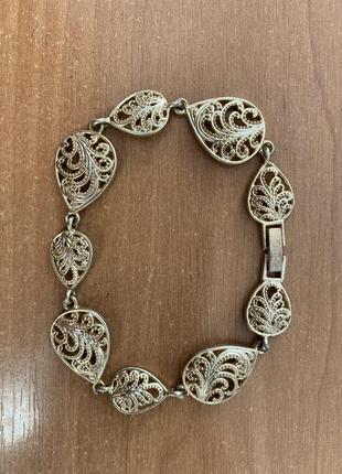 Набор ожерелье + браслет под золото ретро винтаж5 фото