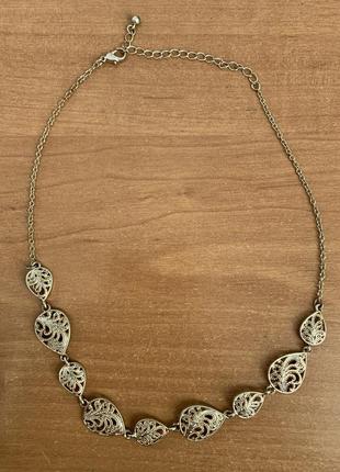 Набор ожерелье + браслет под золото ретро винтаж