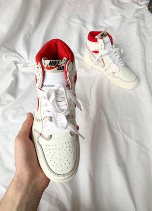 Женские стильные весенние кроссовки nike air jordan 1 retro high ‘university red’2 фото