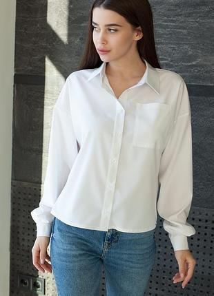 Біла💞сорочка оверсайз вільного крою