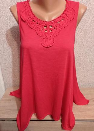 Майка червона футболка оверсайз