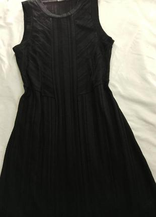 Крутое платье по фигуре gap новое чёрное маленькое а-силуэт винтаж полоска натуральное2 фото