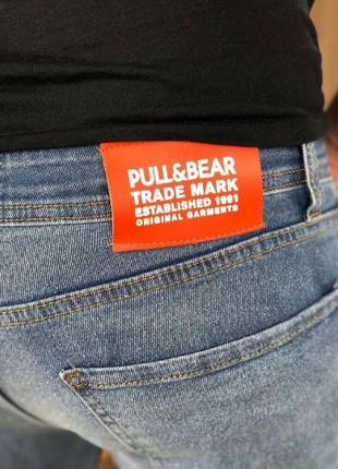 Мужские джинсы  pull&bear синие4 фото