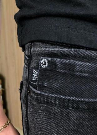 Мужские джинсы зара zara черные3 фото