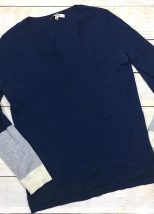 Мягусенький теплый пуловер свитер джемпер madewell шерсть мериноса 100% merino wool navy8 фото