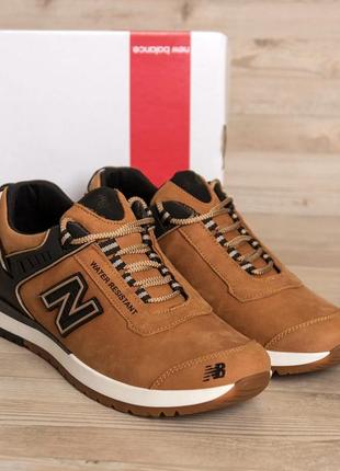 Мужские кожаные кроссовки new balance1 фото