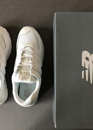 Кросівки new balance 574 белые 42,5 (9us) white with white exotic 🌈💐🌹 стильний львів