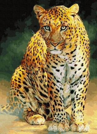Картина по номерам леопард рейн