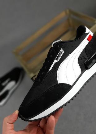 Puma future rider чорні з білим🆕шикарні кросівки пума🆕купити накладений платіж