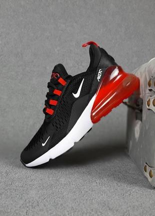 Nike air max 270 чорні з червоним🆕шикарні кросівки найк🆕купити накладений платіж