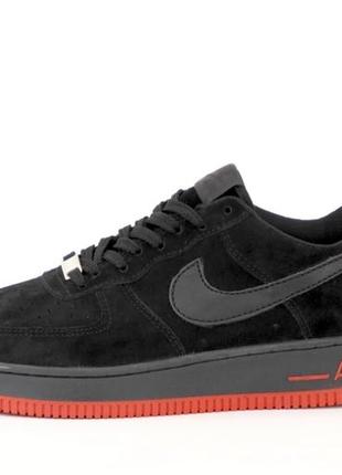 Nike air force 1 black/red🆕шикарні кросівки найк🆕купити накладений платіж