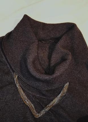 Кашемір 100%.супербатал!шикарний светр із широкою горловиною, 62-66разм.,c&amp;a3 фото