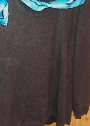Кашемір 100%.супербатал!шикарний светр із широкою горловиною, 62-66разм.,c&amp;a8 фото