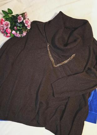 Кашемір 100%.супербатал!шикарний светр із широкою горловиною, 62-66разм.,c&amp;a2 фото