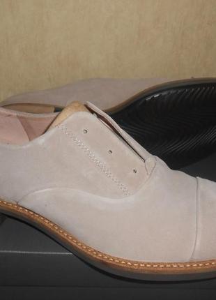 Кожаные туфли-слипоны - лоферы ecco р.42. новые2 фото