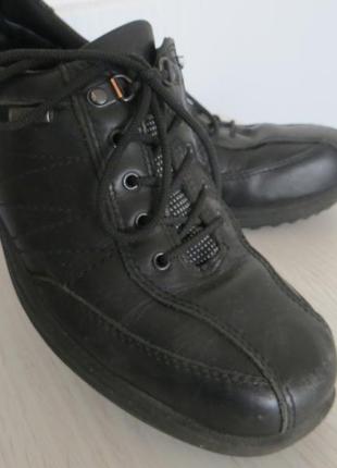 Кожаные удобные туфли на шнуровке hotter с мембраной gore tex