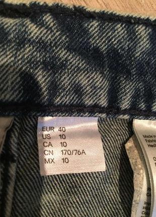 Джинсовая юбка h&m синяя 4