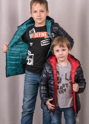 Двусторонняя деми куртка для мальчиков и подростков7 фото