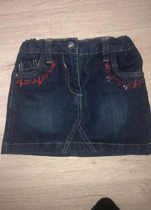Фирменная джинсовая юбка для девочки