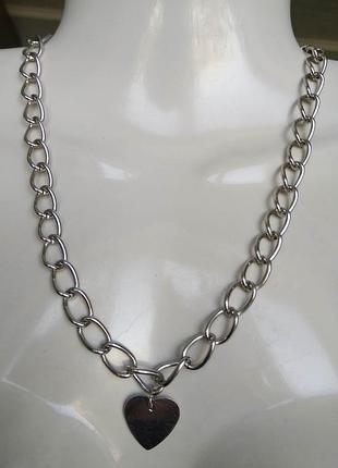 Ланцюг велика кольє чокер намисто металева ланцюжок з кулоном серце
