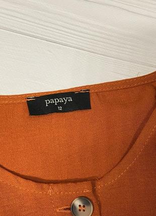 Терракотовые платье с пуговицами от papaya4 фото