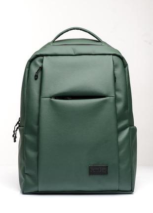 Чоловічий діловий зелений рюкзак1 фото