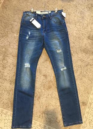 Стильные джинсы  на подростка crosshatch slim 30 s - 32m