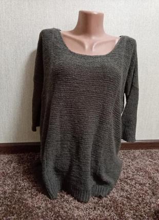 Свитер кофта свободного кроя рукав 3/4 over size
