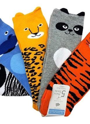 Разноцветные носки с животными на мальчика, primark
