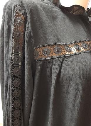🌺🌸🍃потрясающая блузка из вискозы с ажурными вставками по рукаву5 фото