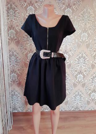 Классическое черное платье кокон с карманами zara1 фото