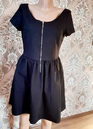 Классическое черное платье кокон с карманами zara3 фото
