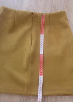 Стильная юбка эко замш pull&bear s(38 6) 7
