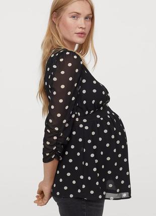 Кофточка блузка туника для беременных h&m hm mama maternity1 фото
