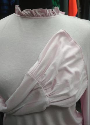Кофта, блуза, нарядная, с воланами, легкая, весенняя, topshop, ru42/eur36/s7 фото