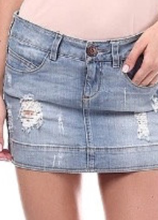 Новая джинсовая юбка бершка1 фото