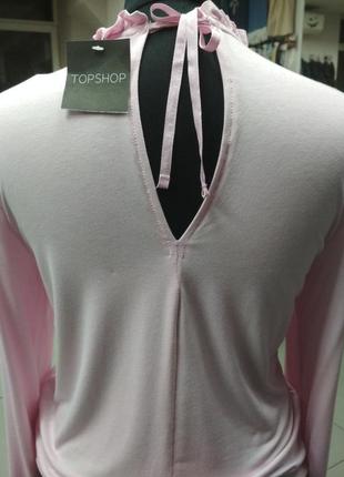 Кофта, блуза, ошатна, з воланами, легка, весняна, topshop, ru40/eur34/xs8 фото
