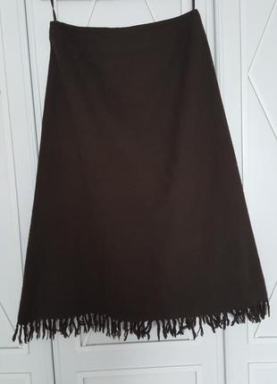 Теплая шерстяная юбка миди fransa