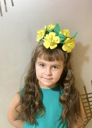 Обруч с цветочком из фоамирана костюм цветок