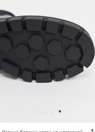 Чорні черевики челсі на масивній підошві asos design4 фото