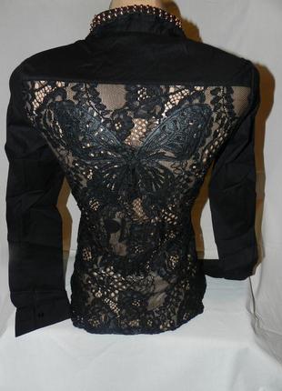 Женская рубашка philipp plein black3 фото